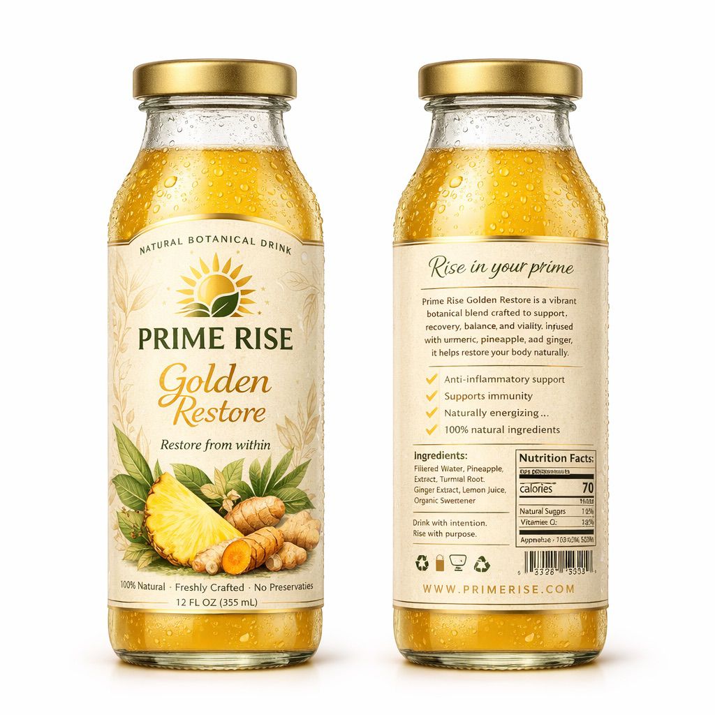 Golden Restore, front and back labels